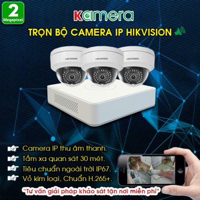 Trọn Bộ Camera IP Hikvision Có Micro