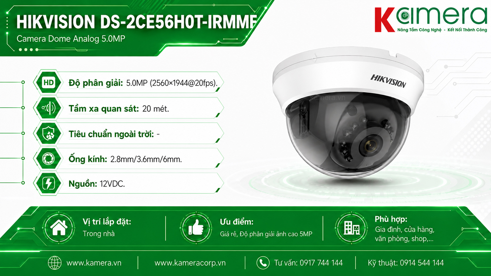 CAMERA HIKVISION DS-2CE56H0T-IRMMF