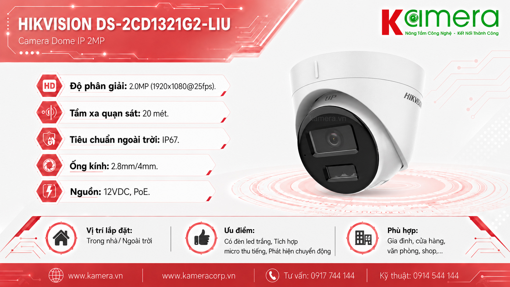 CAMERA IP HIKVISION DS-2CD1321G2-LIU