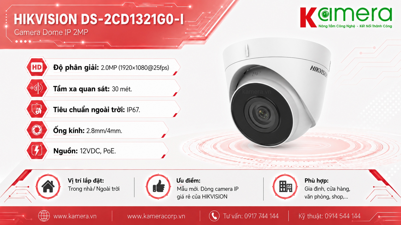 CAMERA IP HIKVISION DS-2CD1321G0-I