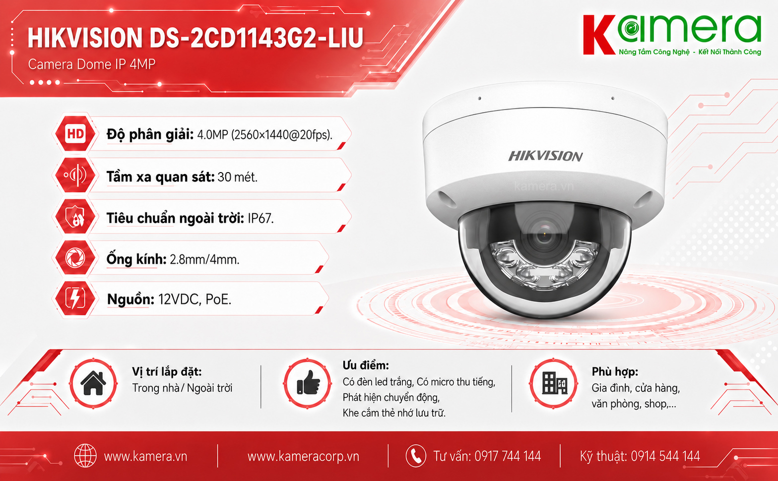 CAMERA IP HIKVISION DS-2CD1143G2-LIU
